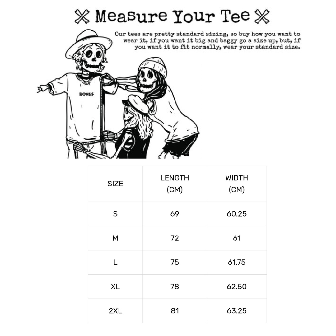 Bones Club Tee / Acid Wash Black - Mama & Ivy