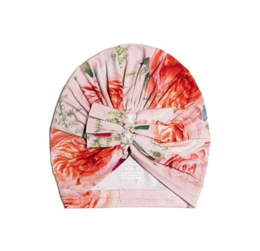 Peachy Floral Knotted Gown Set - Mama & Ivy