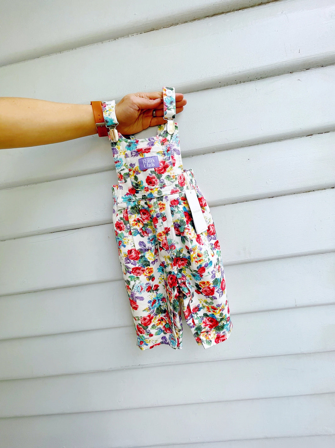 Bowie Bubble Overall - Floral Denim - Mama & Ivy