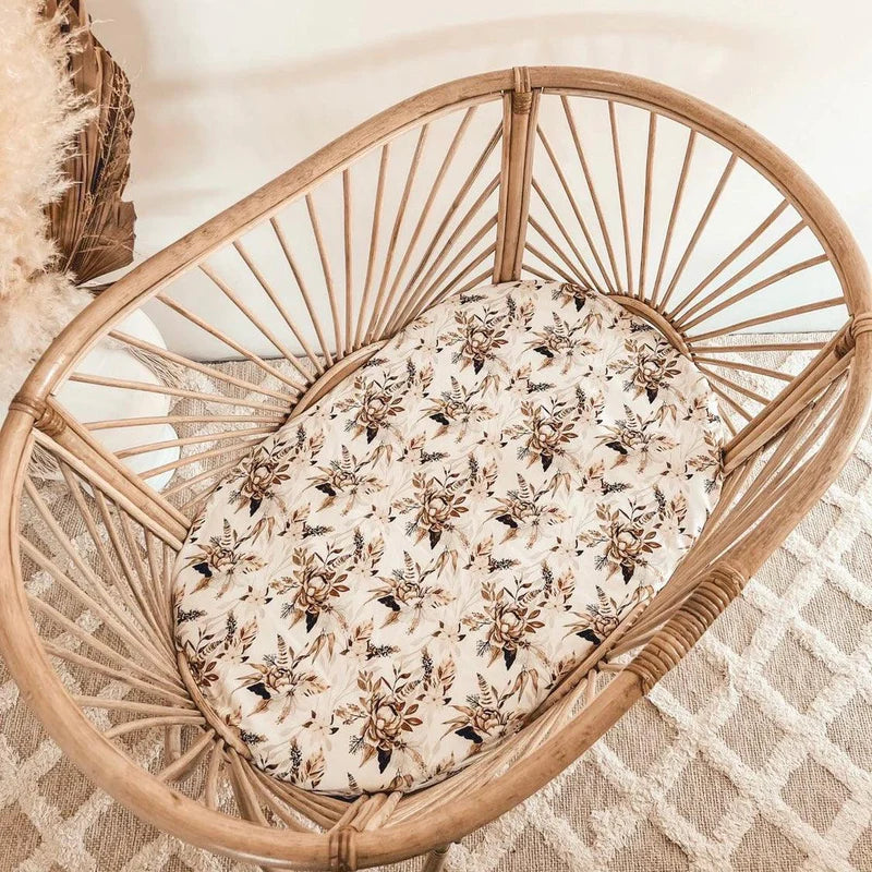 Organic Fitted Bassinet Sheet / Vintage Bloom - Mama & Ivy
