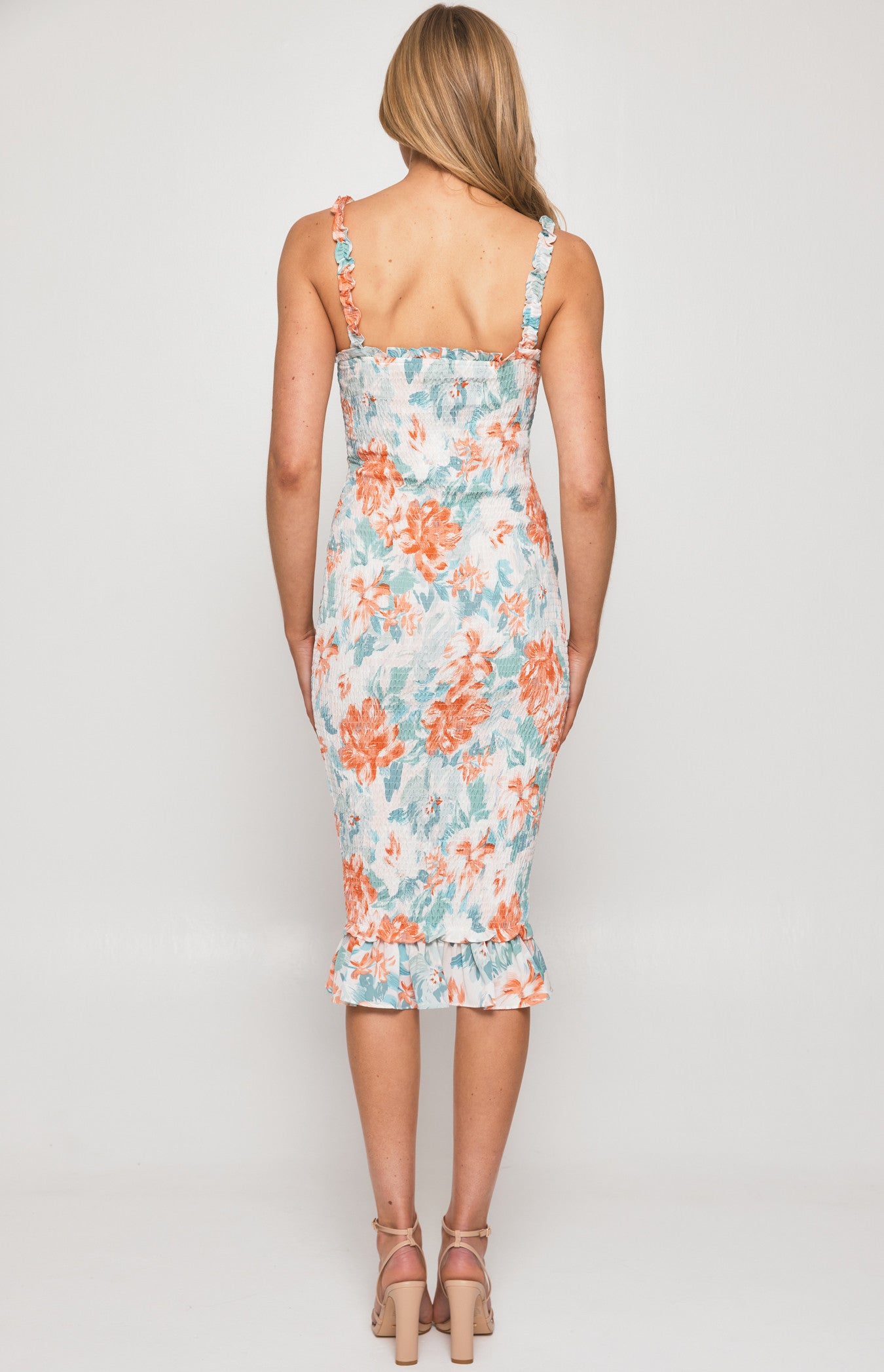 Macey Shirred Midi Dress - Mama & Ivy